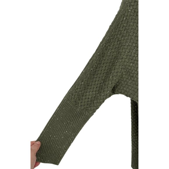 Lane Bryant Womens Basketweave Knit Green Dolman Sleeve Sweater Size 22/24 - Picture 4 of 9